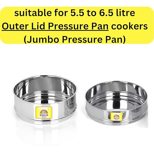 Image of Rakesh Gold Stainless Steel Stackable Separator Bowls (Pan Style Cookers, 5.5 L to 6.5 L PAN (Cookers))