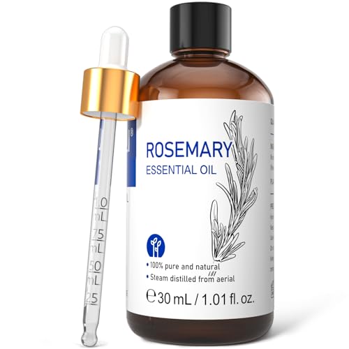 Image of HIQILI Rosemary Essential Oil, Add to Shampoo & Conditioner, 100% Pure & Natural - 1 FI Oz