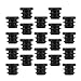 iplusmile 100Pcs Schwarz Runde Kunststoff Stecker Glide Einfügen End Kappen Rohr Rohr Loch Stecker Sortiment für Stuhl Tisch Hocker Bein 20Mm