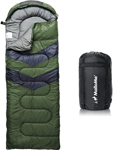 MalloMe Schlafsack Outdoor - Schlafsack Erwachsene und Kinder - Schlafsacke Winter, Schlafsäcke, Camping Sleeping Bag, Deckenschlafsack - Winterschlafsack - Leicht, Tragbar, Warm,