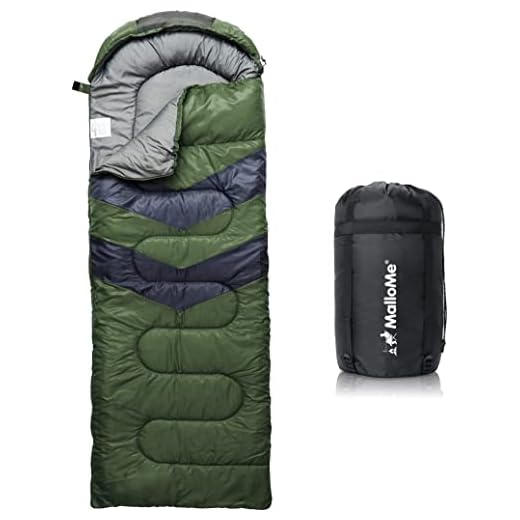 MalloMe Sleeping Bags for Adults Cold Weather & Warm - Backpacking Camping Sleeping Bag for Kids, Girls, Boys - Lightweight Camping Essentials Gear Accessories Hiking Sleep Must Haves Single & Double