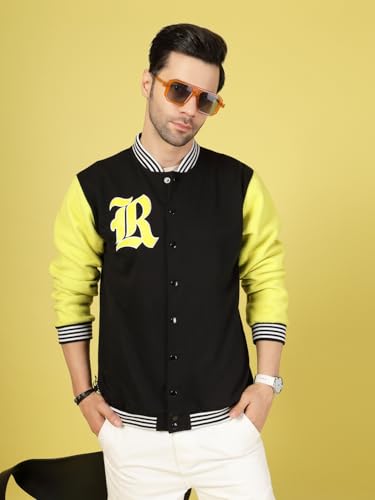 Image of Rigo Varsity Jacket for Men | Streetwear Varsity Jacket | Puff Print Varsity Jacket | Oversized Varsity Jacket for Men