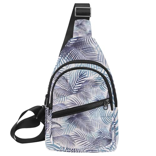Riñonera con cremallera premium para hombre, bolsa de hombro cruzada con diseño tropical de 30x18