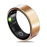 Anillo inteligente de salud para mujeres y hombres, rastreador de fitness con frecuencia cardíaca, oxígeno en sangre, presión arterial, monitoreo del sueño, contador de pasos, amarillo 13
