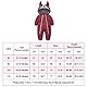 Baby Schneeanzug Overall Winter mit Kapuze Strampler Jungen Mädchen Säugling Schnee Tragen Dick Jumpsuit Weinrot 12-18 Monate