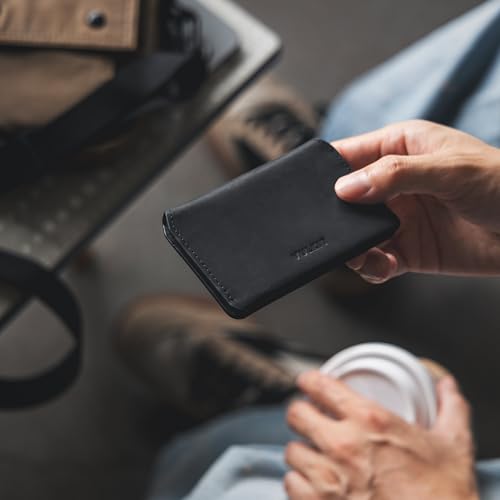 Image of VULKIT Slim Minimalist Card Holder RFID Blocking Leather Credit Card Holder Front Pocket Wallet Magnetic Closure, Handcrafted Cowhide Version