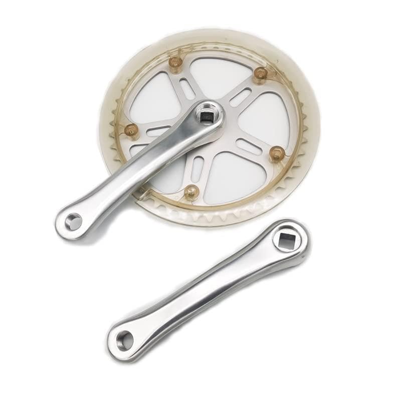 Guarnitura MTB 46T Piena Lega di Alluminio in Alluminio con Cravatta 152mm 170mm Braccio a manovella Mountain Bike Fix Ingranaggi Ruota a Catena da Ciclismo Guarnitura