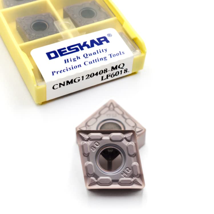 Lama CNC Diamante CNMG120408-MQ LF6018, Lama da Taglio per Acciaio Inossidabile, 3.175 mm di Spessore