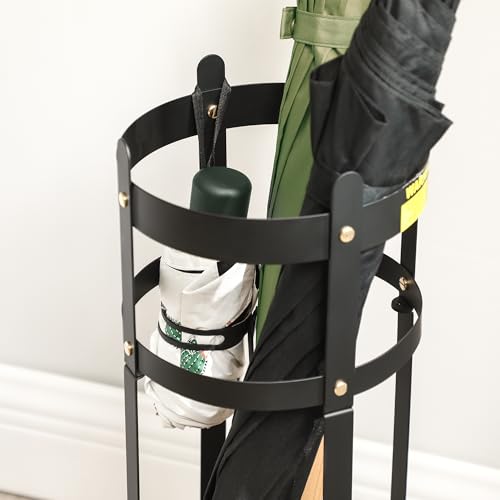 image for SONGMICS Umbrella Stand, Steel Round Umbrella Holder Rack, 6.9 x 6.9 x