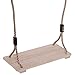 HOMCOM Columpio Infantil de Madera para Exterior Interior con Cuerda Ajustable Carga Máx. 70 kg para Jardín Patio al Aire Libre 40x16x120 cm Natural