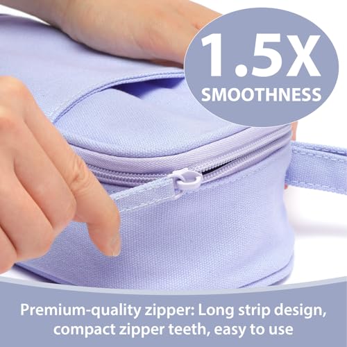 spacemate pencil case pouch box bag school supplies girls boys kids cute preppy stuff large big capacity aesthetic pen organizer back to college stationary purple heavy duty canvas 1800ml