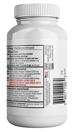 HEALTH LFE HealthLife® Sleep Aid (Diphenhydramine HCl Caplets, 25 mg Blue) 300 Count - Image 5