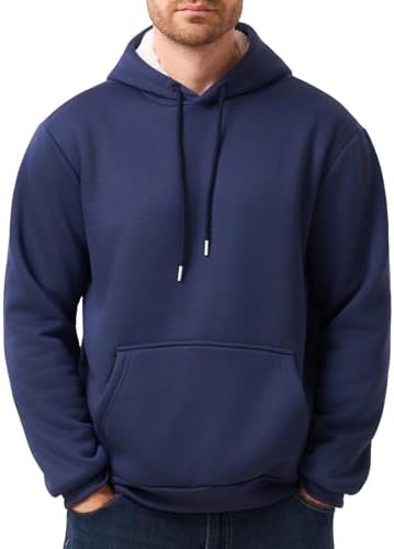 Aureonus Hoodie Heren Warme Kapuzenpullover Fleece Winterpullover Sweatshirts Gefütterte Fleecepullover mit Tasche Hellgrau XL Aureonus Hoodie Heren Warme Kapuzenpullover Fleece Winterpullover Sweatshirts Gefütterte Fleecepullover mit Tasche Hellgrau XL