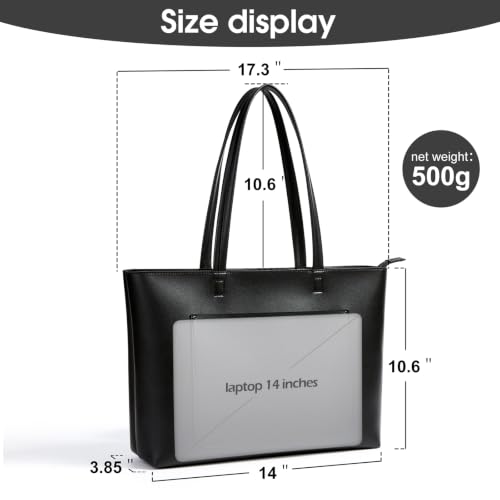 Image of KALIDI Tote Bag Zipper Shoulder Bag Vegan Leather Purses Satchel for Women | Large Casual Handbag for Work Commuting Dating College Everyday