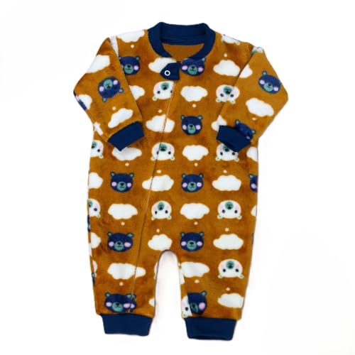 Macacão Longo Bebê Pelúcia com Zíper Frontal Era Uma Vez 0-12 Mes...