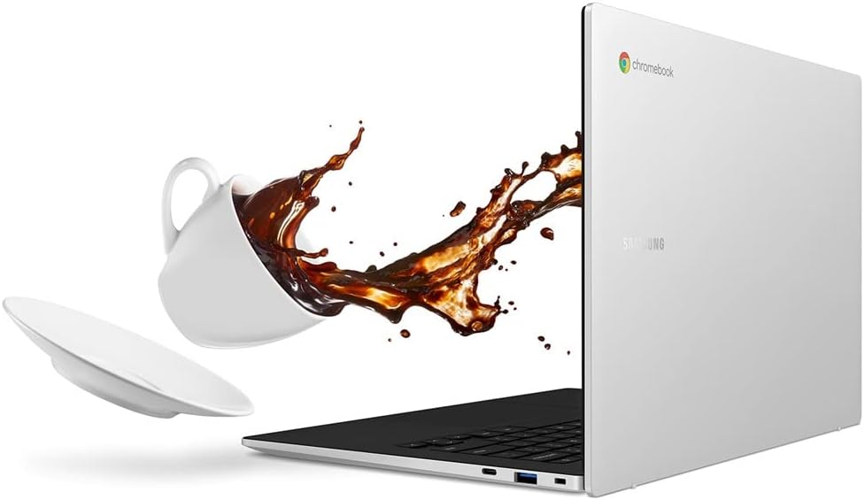 SAMSUNG Galaxy Chromebook Go Laptop (32GB, 4GB RAM, Wi-Fi + 4G LTE) 14.0" Intel N4500, Fully Unlocked for All Carriers, Chrome OS, Cellular Notebook w/ 180-Degree Hinge (Silver) (Renewed)