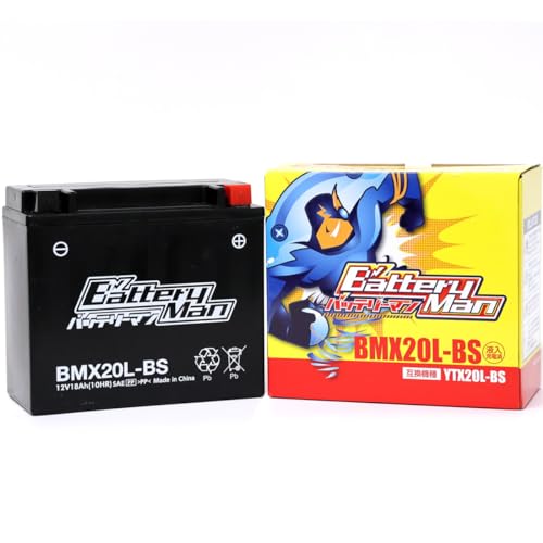 Amazon | バイクバッテリー YTX20L-BS 互換 バッテリーマン BMX20L-BS