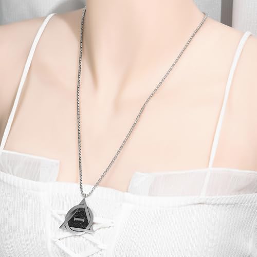 Therian Necklace Silver Plated Stainless Steel Therian Pride Symbol Necklace Therian Pendant for Men Gift2