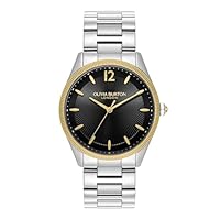 Olivia Burton Women's Radiate Stainless Steel Watch, 24000180, Onyx, 38 mm