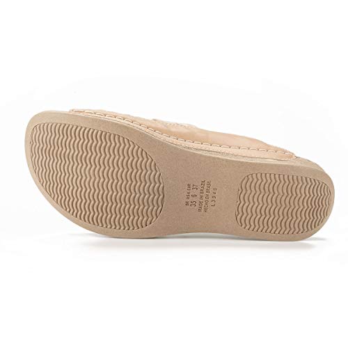 Sandália Campesí Blaqueada Tramados SlingbackBege