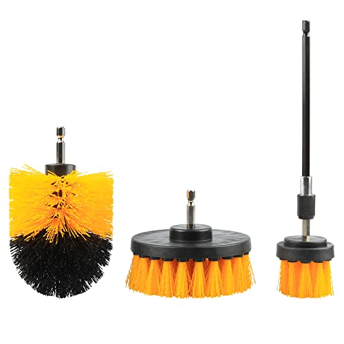 Bestgle 4 Pieces Cepillo de Taladro Eléctrico,Juego de cepillos para Taladro Kit Multifuncional Cepillo Electrico Accesorios de Limpieza Brocha para Automóvil, Alfombra, Baño, Piso, Azulejo