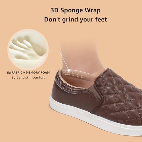 Image of STQ Slip On Shoes for Women Quilted Fashion Sneakers
