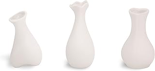 Sponsored Ad - BALIOS Mini Porcelain Vase Set of 3, Height 5.1”, Small Decorative Assorted Ceramic Bud Vases for Flowers, ...