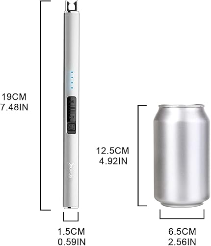 Miniatura 18 de SUPRUS Encendedor eléctrico de arco resistente al viento sin llama USB encendedor recargable con bloqueo de seguridad para velas, barbacoa, camping
