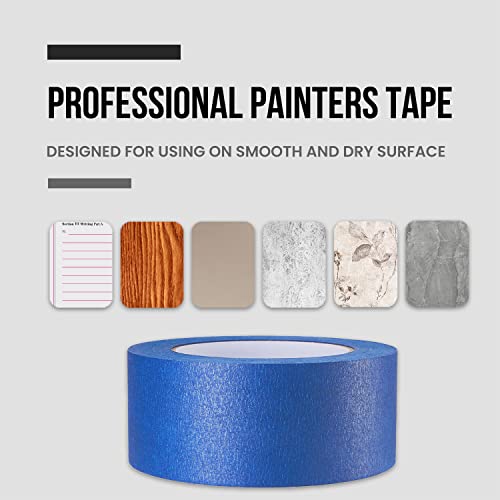 Lichamp Blue Painters Tape 2 Inch Wide, 1Pc Blue Masking Tape, 1.95 Inches X 55 Yards #TOP1