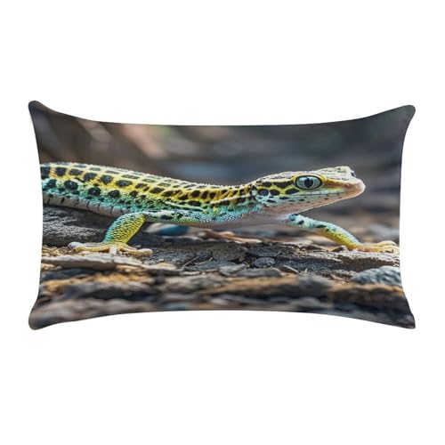 Funda de almohada lumbar de 12x20 rectangular de felpa suave lavable para cojín de sofá de salón 2