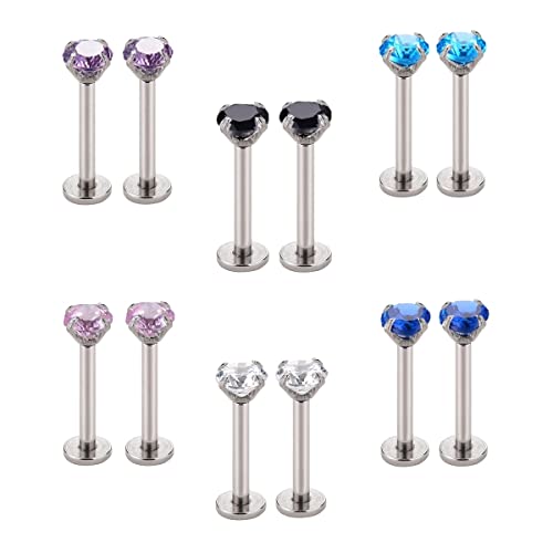 16g �t�H���[�h�w���b�N�X�C�������O 316L �T�[�W�J���X�`�[�� 2mm 3mm 4mm CZ �X�^�b�h�C�������O�Z�b�g ��� �g���K�X �s�A�X�W���G���[, �X�e�����X�|, �L���[�r�b�N�W���R�j�A,