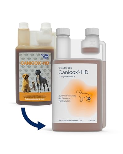 NutriLabs Canicox-HD Gelenksaft für Hunde 1L - mit MSM, Chondroitin, Hyaluronsäure, Glucosamin & Teufelskralle - Gesundheitsprodukte für Hunde - Nahrungsergänzungsmittel Hund