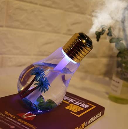 Yorten 400ml Colorful USB LED Night Light Bulb Mini Humidifier Micro Spray Hydrating Desktop Cool Mist Maker Sprayer Automatic Shut-Off Air Purifier for Home, Office, Bedroom 1