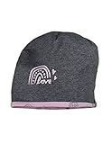  maximo Mini Girl-Beanie Rainbow Love, Reversible Reversible 51/-53 carbonmel./Elderberry