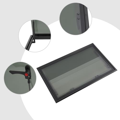 Ausstellfenster Wohnmobilfenster mit Integriertem Rollo und Fliegengitter, Wohnwagen Fenster Seitenfenster...