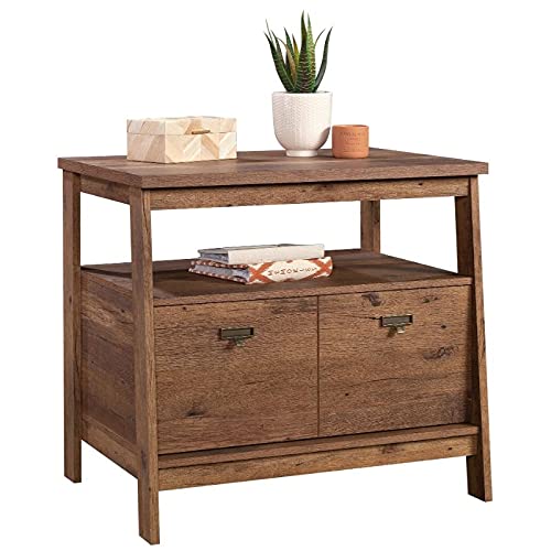 Sauder Trestle 1-Drawer Lateral File Cabinet In Vintage Oak, Vintage Oak Finish #TOP3