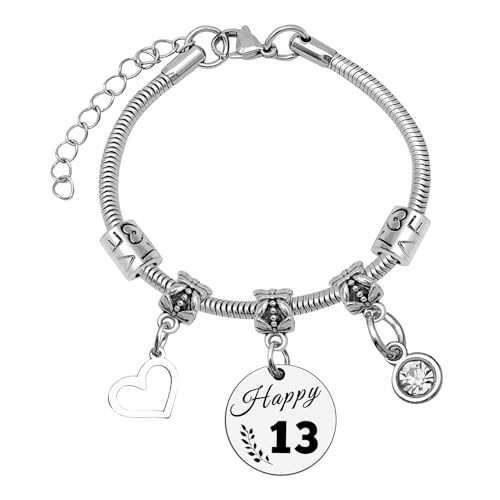 13th Birthday Gifts Bracelet Birthday Gifts for Teens 13 Happy 13th Birthday Gift 13 Year Old Jewelry Gifts for 13 Year Old Birthday Gift for Sister Daughter Friend Niece christmas Graduation Gift