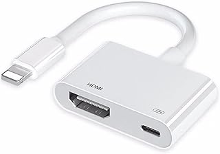 [Apple MFi Certified] Lightning to HDMI Adapter for iPhone to TV, iPhone to HDMI Adapter 1080P Digital AV Adapter Screen Connector Cable with Charging Port for iPhone iPad to HDTV/Projector/Monitor