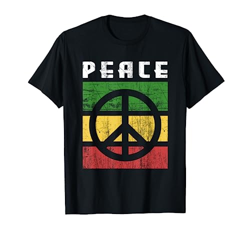 Símbolo de la paz Amor Rasta Jamaica Reggae Rastafari Camiseta