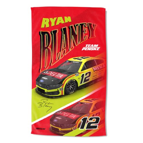 Northwest NASCAR Ryan Blaney Reflection Sand Free Beach Towel, 35 x 60 Inch
