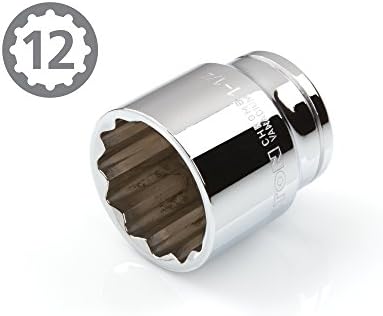 TEKTON 14224 1/2-Inch Drive by 1-1/4-Inch Shallow Socket, Cr-V, 12-Point - 1