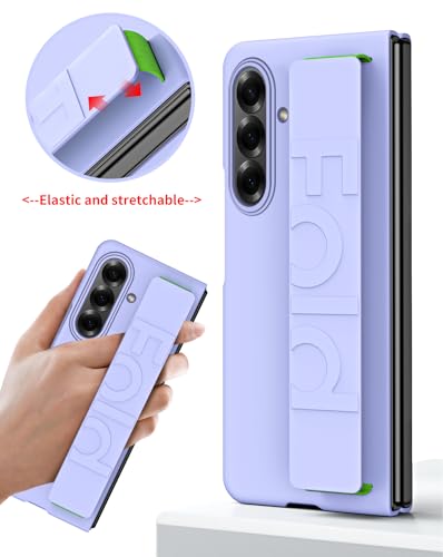 Étui avec dragonne pour Galaxy Z Fold8 coque rigide rose