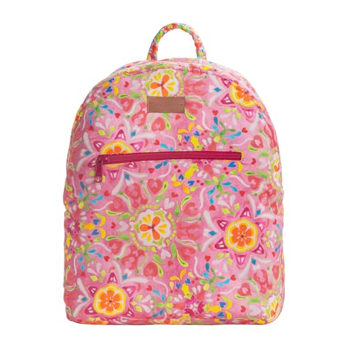 Maison d' Hermine Backpack Cotton Shoulder Backpack with Small Pouch Lightweight Bag for Travel Work Beach Perfect for Women & Men (Summer Vibes)