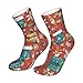 BoomDragon Low Cut Sock Christmas Elk Wood Snowflake Holly Stocking Cushion Crew Socks Boys Girls Fashion Quick Dry Novelty Socks for Outdoor Yoga Sports