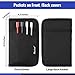 Maxhoo Journal Cover for Field Notes Notebooks, Pocket Notebook Cover for Moleskine Cahier 3.5 x 5.5, Journal Notebook Planner Sketchbook Cover with Zipper Pen Holder (Black)