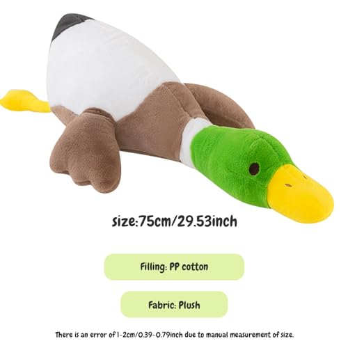 Canard colvert en peluche doudou doux oiseau réaliste 29.5 cm collection faune
