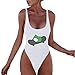 LMDGO Maillot de bain une pièce uni pour femme - Imprimé animal - - X-Large