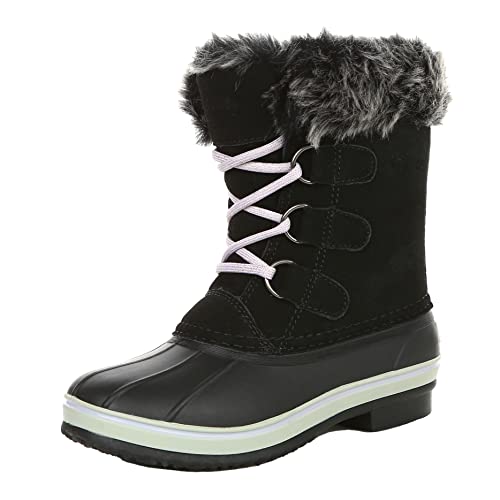 Northside Kids Katie Winter Snow Boots - Waterproof Synthetic Rubber Shell Removable Cushioned EVA Insole