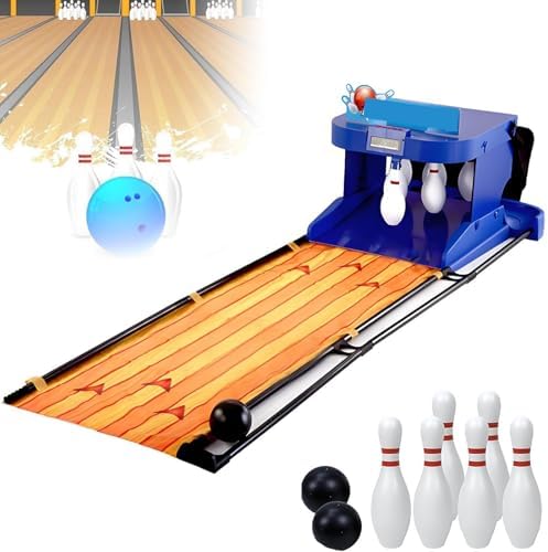 Indoor LED Bowling Game - Electronic Sports Console with Automatic Scoring & Scoreboard for Kids, Teens & Adults - Fun 2m/6ft Family Entertainment