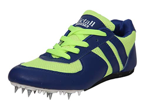Image of Victall Men's Running Spikes Shoes (Blue & Parrot)